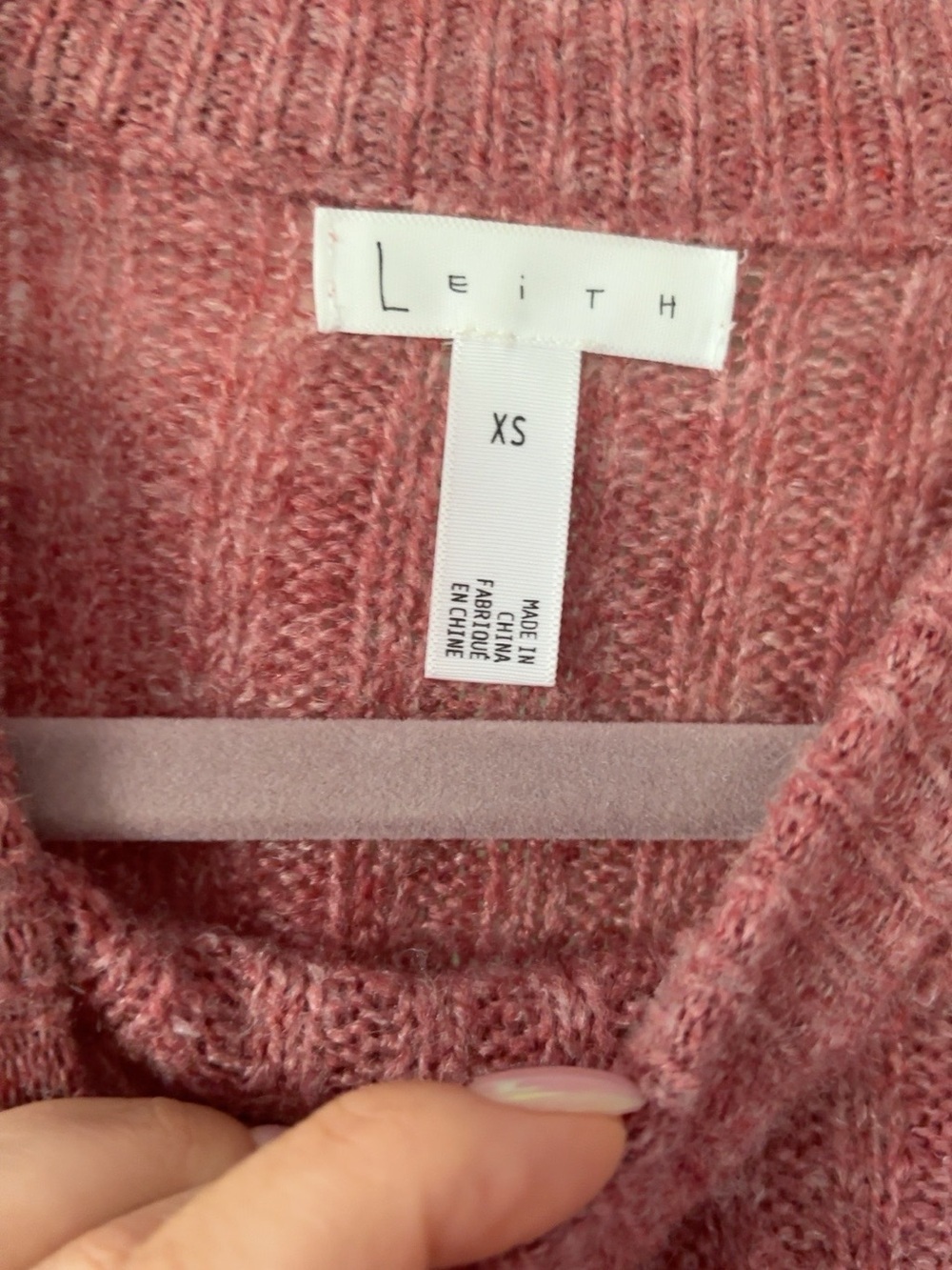 LEITH Dusty Rose Puff Sleeve Ribbed Sweater – Size XS - Picture 4 of 6
